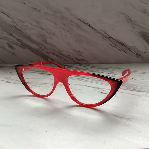 Alain Mikli A05031 Pearled Red Cat‑Eye Frames — Artsy Sculptural Italian Design main image 11